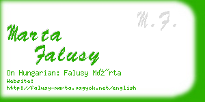 marta falusy business card